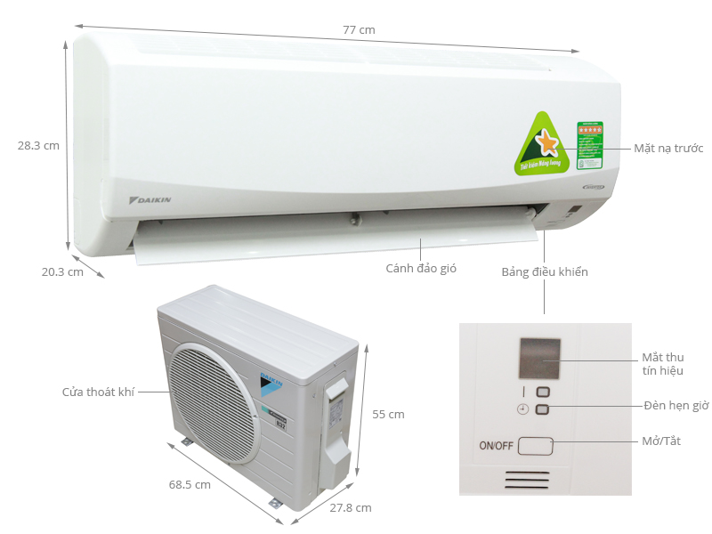 MÁY LẠNH DAIKIN 1HP CŨ